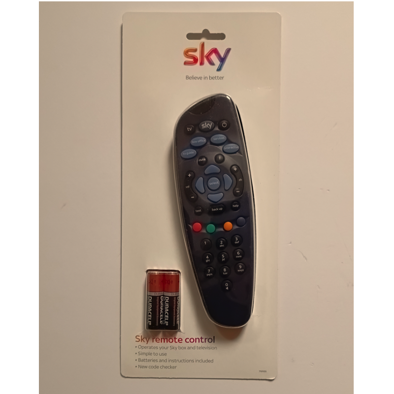 Sky Remote Control + 2 Duracell Batteries Only €27.82 Satellite TV